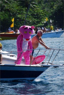 Goûter et initiation à l'attention d'enfants porteurs de handicaps et en présence de Patrick Viriamu