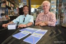 Sémir Al Wardi et Jean-Marc Regnault lors de la présentation de leur étude Tahiti en crise durable : un lourd héritage » en janvier 2012