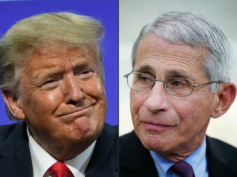 Sur la pandémie, l'Amérique préfère écouter le docteur Fauci plutôt que Trump Sur la pandémie, l'Amérique préfère écouter le docteur Fauci plutôt que Trump