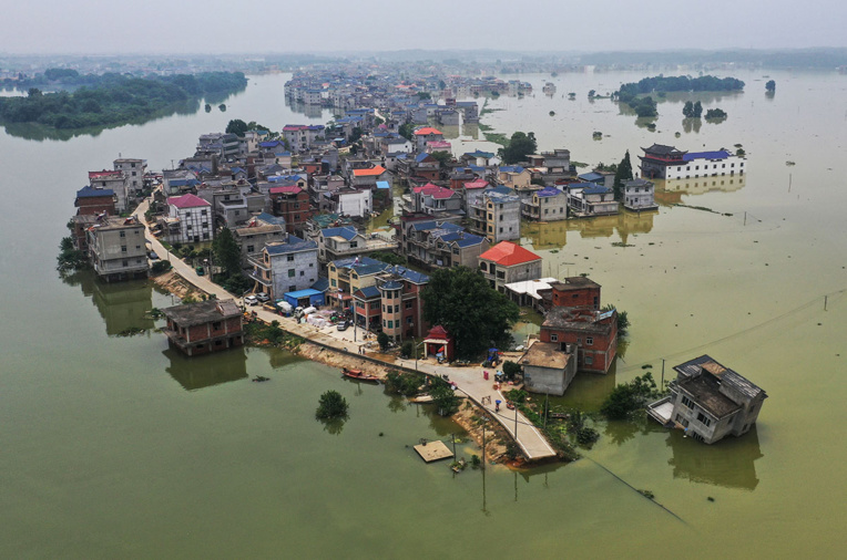 Le plus grand lac de Chine est sorti de ses berges Le plus grand lac de Chine est sorti de ses berges