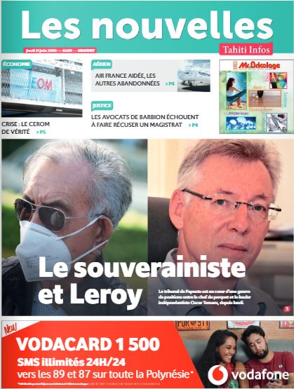 Cliquez sur la Une pour lire le journal Cliquez sur la Une pour lire le journal