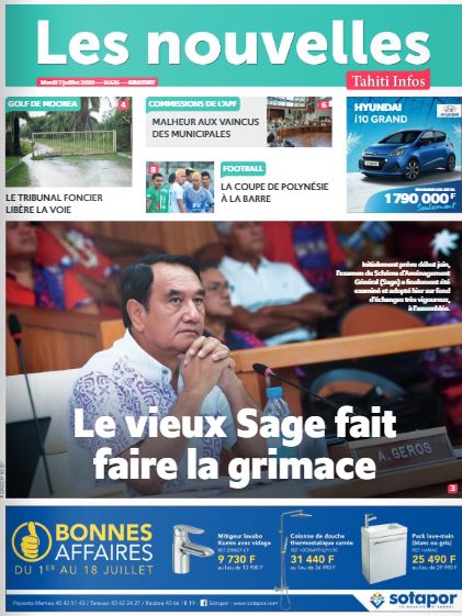 Cliquez sur la Une pour lire le journal Cliquez sur la Une pour lire le journal