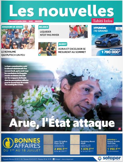 Cliquez sur la Une pour lire le journal Cliquez sur la Une pour lire le journal