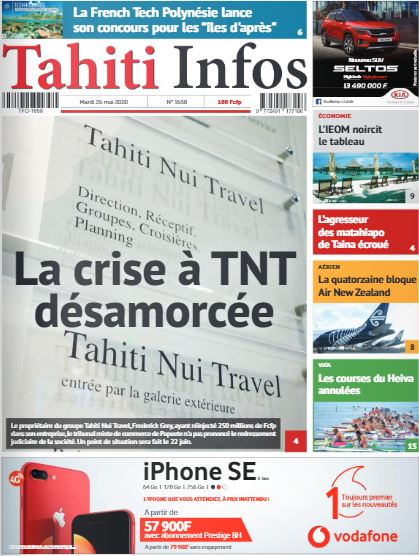 Cliquez sur la Une pour lire le journal