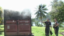 Exercice incendie en conditions réelles à Raiatea