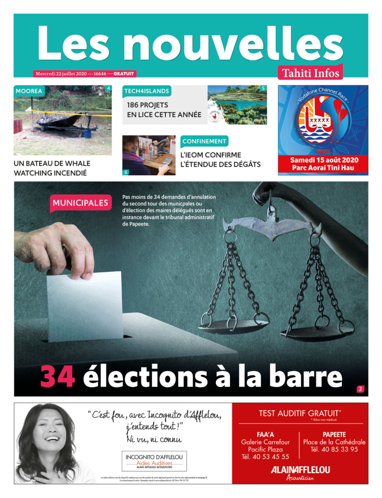 Cliquez sur la Une pour lire le journal Cliquez sur la Une pour lire le journal
