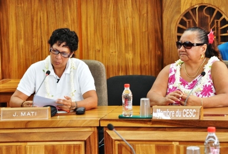 CESC: Première intervention d'Henriette Kamia à l'Assemblée de la Polynésie française
