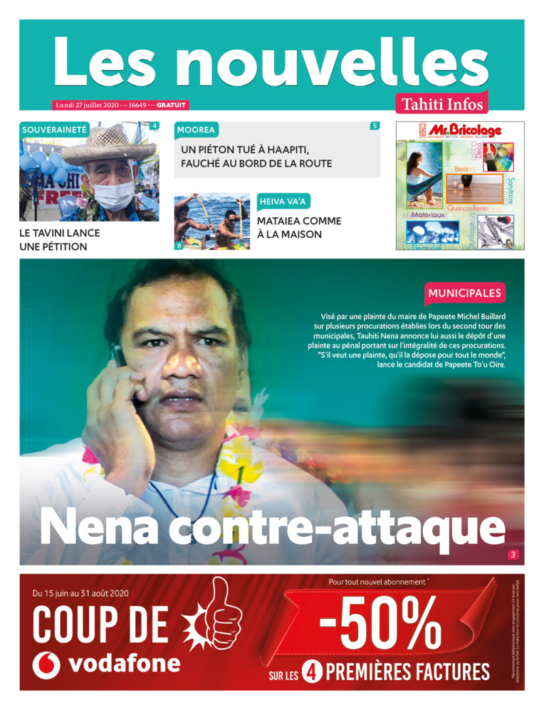 Cliquez sur la Une pour lire le journal Cliquez sur la Une pour lire le journal