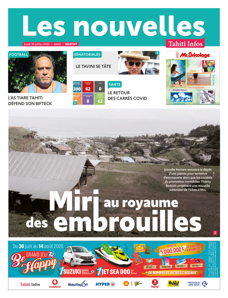 Cliquez sur la Une pour lire le journal Cliquez sur la Une pour lire le journal