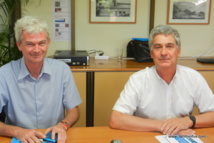 Pierre-Yves Le Bihan et Nicolas de Sèze, de l'IEOM.