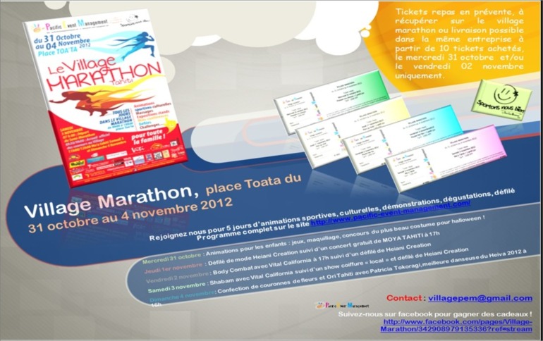 Pour le plaisir des grands et des petits, rendez-vous au Village marathon du 31 octobre au 4 novembre