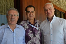 Jean Lardin, président de l'Union professionnelle artisanale, Stéphane Chin Loy, président de la CCISM et Alain Griset, président de l'APCMA