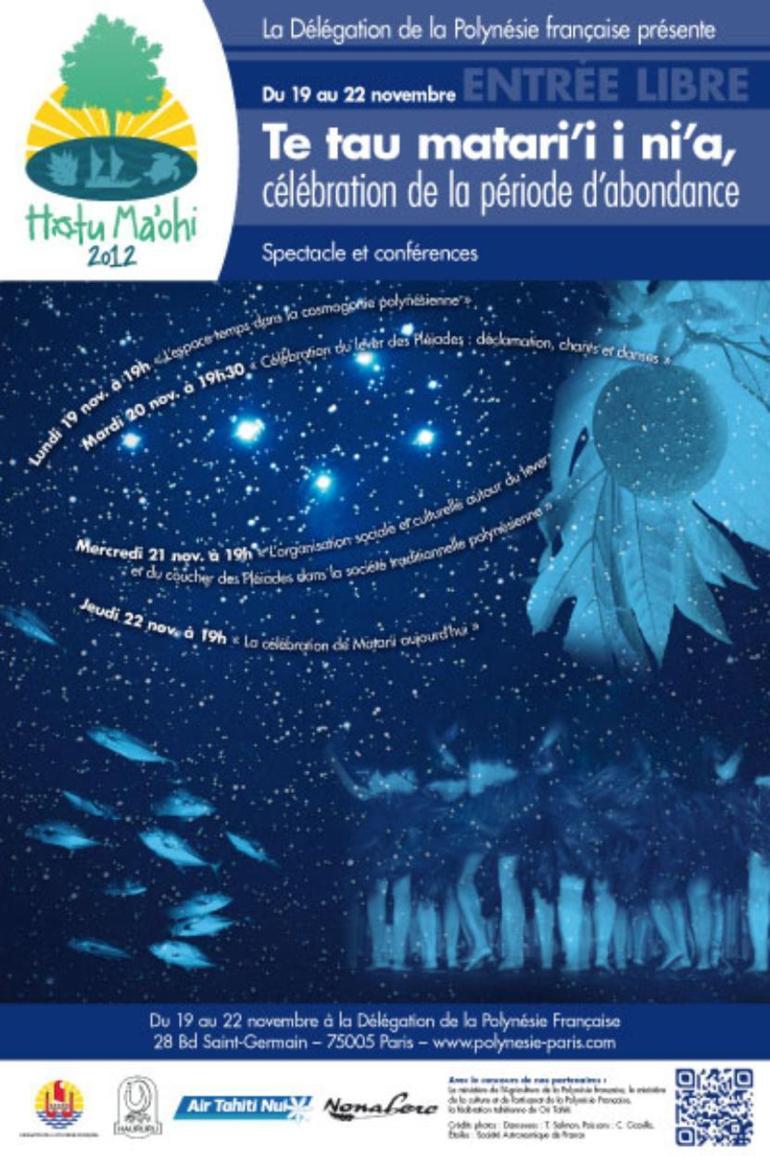 Matari'i i ni'a, le lever des pléiades dans le monde polynésien célébré à Paris