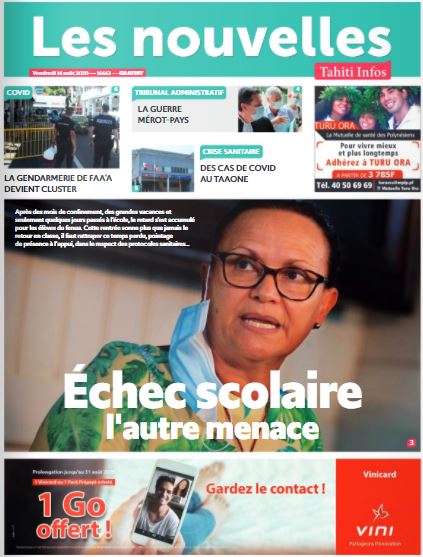 Cliquez sur la Une pour lire le journal Cliquez sur la Une pour lire le journal