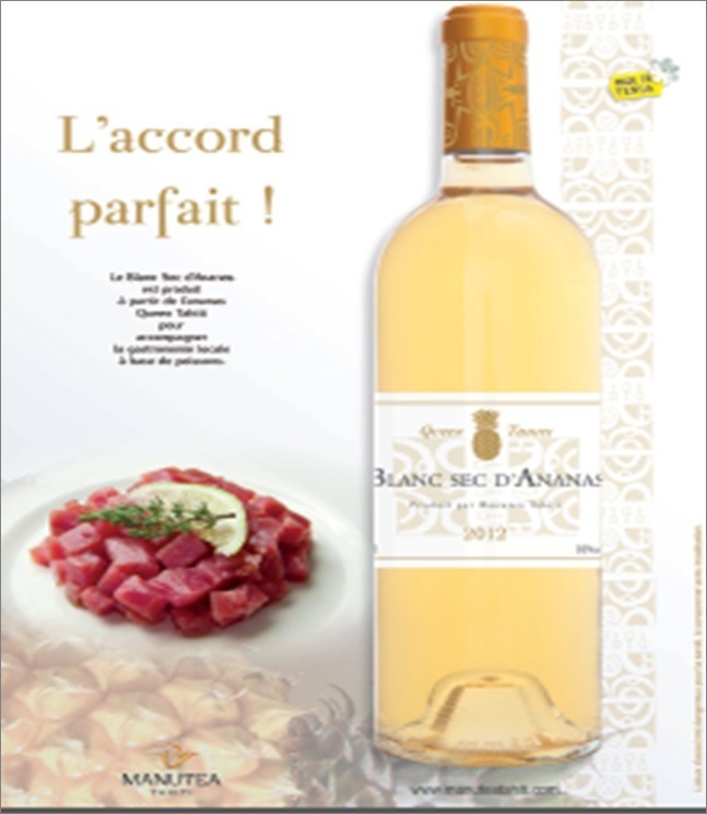 Manutea Tahiti présente sa dernière création : le Blanc sec d'ananas
