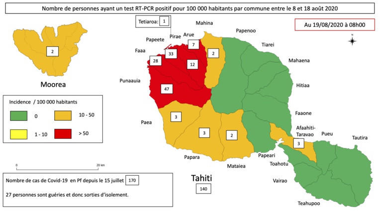 Covid : Punaauia, Papeete et Faa'a premiers foyers