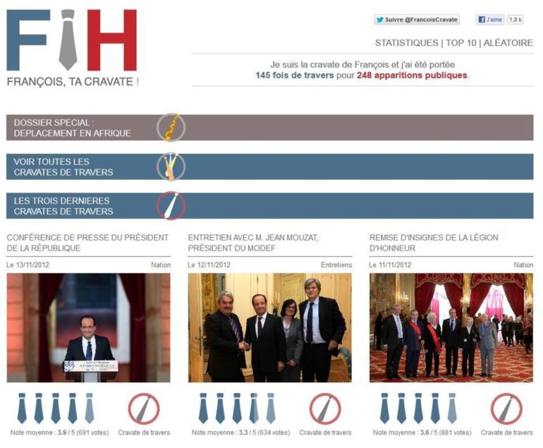 De travers ou pas ? des internautes auscultent la cravate du président De travers ou pas ? des internautes auscultent la cravate du président