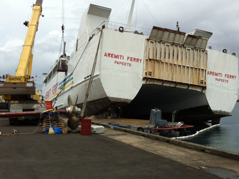 L'Aremiti Ferry en maintenance