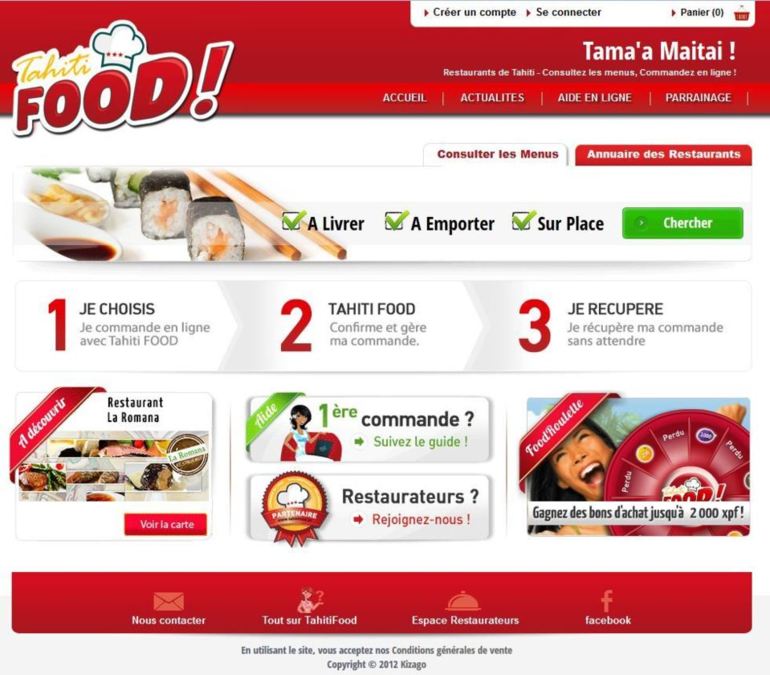 Tahitifood.pf : commande en ligne et livraison sur le site web des restaurants de Tahiti