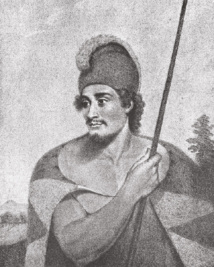 Tianna était un grand chef hawaiien souhaitant s’emparer des navires de Vancouver. De son vrai nom Ka’iana, il avait eu l’occasion, en 1797, de voyager jusqu’en Chine à bord d’un navire de commerce (le Nootka, capitaine John Meares). Tianna était un grand chef hawaiien souhaitant s’emparer des navires de Vancouver. De son vrai nom Ka’iana, il avait eu l’occasion, en 1797, de voyager jusqu’en Chine à bord d’un navire de commerce (le Nootka, capitaine John Meares).