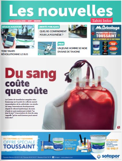 Cliquez sur la Une pour lire le journal