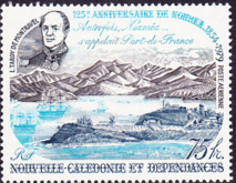 En 1979, Nouméa fêta son 125e anniversaire, notamment avec ce timbre à l’effigie de Louis Tardy de Montravel.