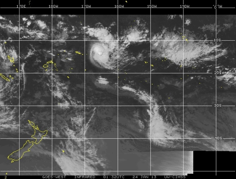 Garry continue son déplacement vers l'est et se renforce
