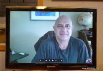 Patrice Guirao en vidéo conférence de presse depuis Nouméa où il réside.