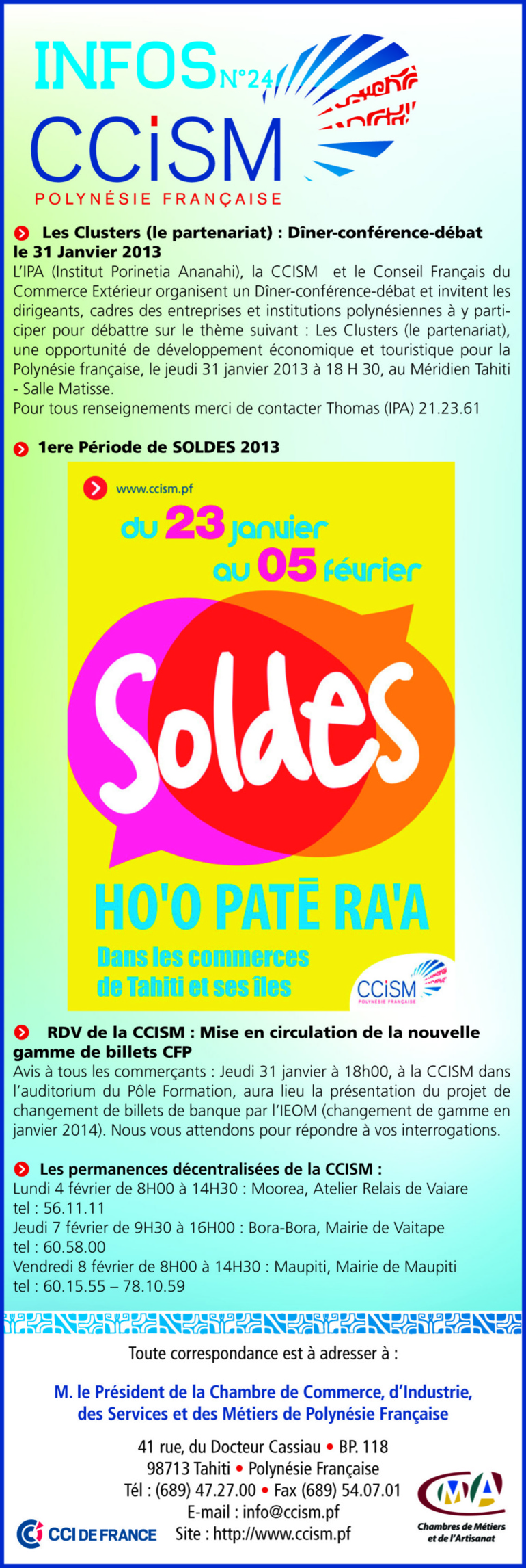 Infos CCISM N°24 Infos CCISM N°24