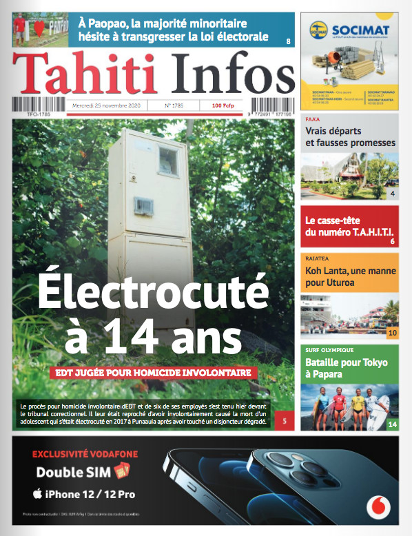 TAHITI INFOS N°1785 du 25 novembre 2020