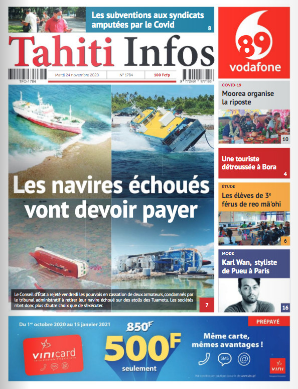TAHITI INFOS N°1784 du 24 novembre 2020