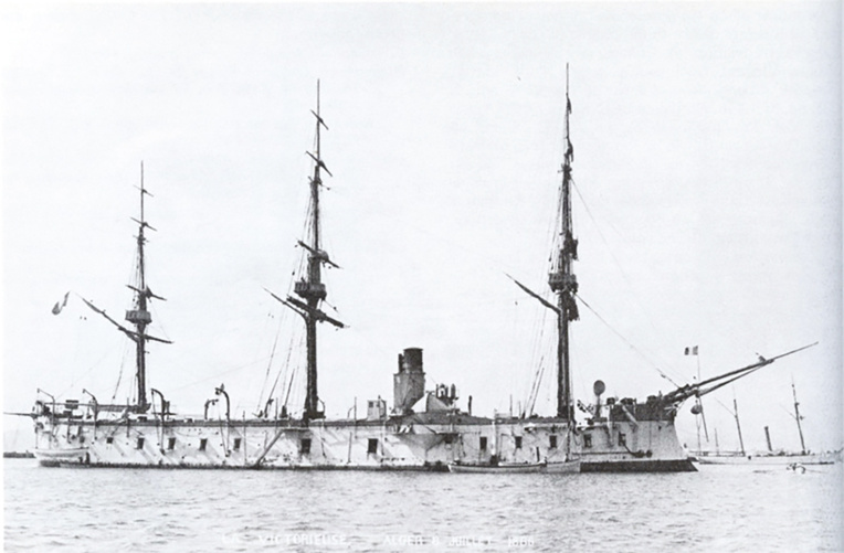 C’est à bord de ce puissant navire de guerre, la Victorieuse, que Bergasse du Petit-Thouars se trouvait lorsqu’il intervint à Lima pour sauver la ville.