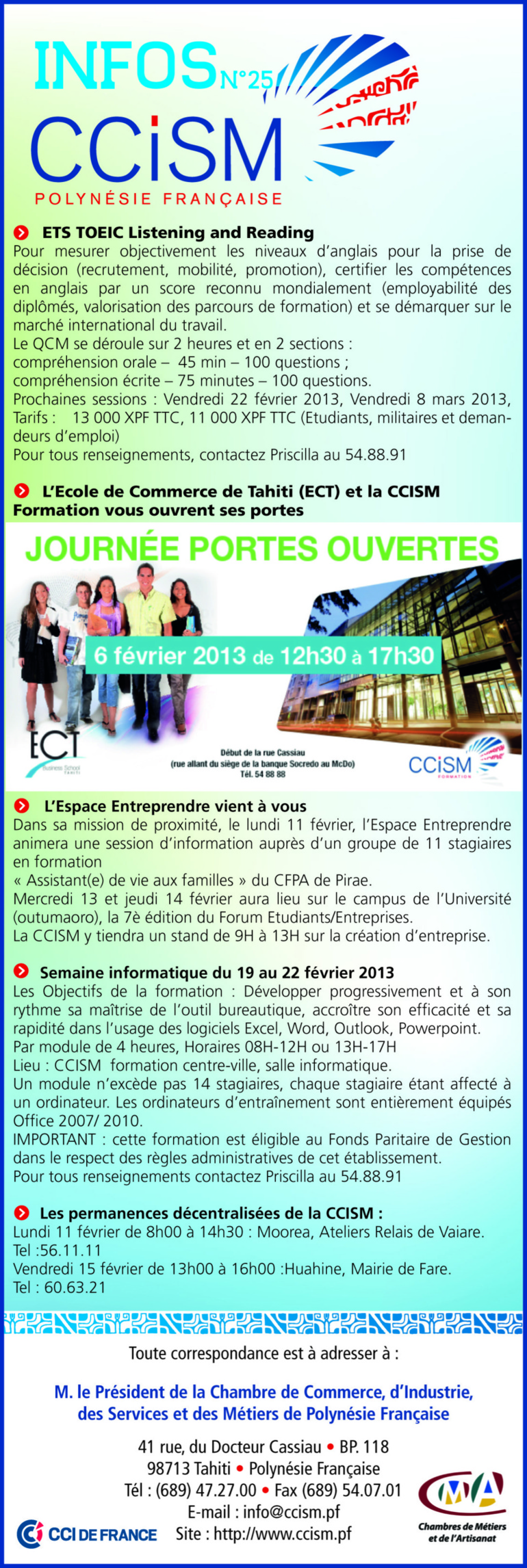 Infos CCISM N°25 Infos CCISM N°25