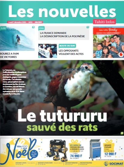 Cliquez sur la Une pour lire le journal Cliquez sur la Une pour lire le journal