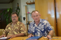 Lionel Tefau, président des filiales OPT et Hervé Dubost-Martin, P-dg d’EDT.