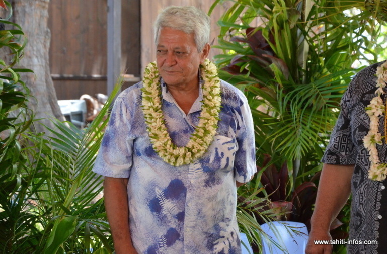 Le ministre de l'Equipement James Salmon, le 5 décembre 2012 à Mahina