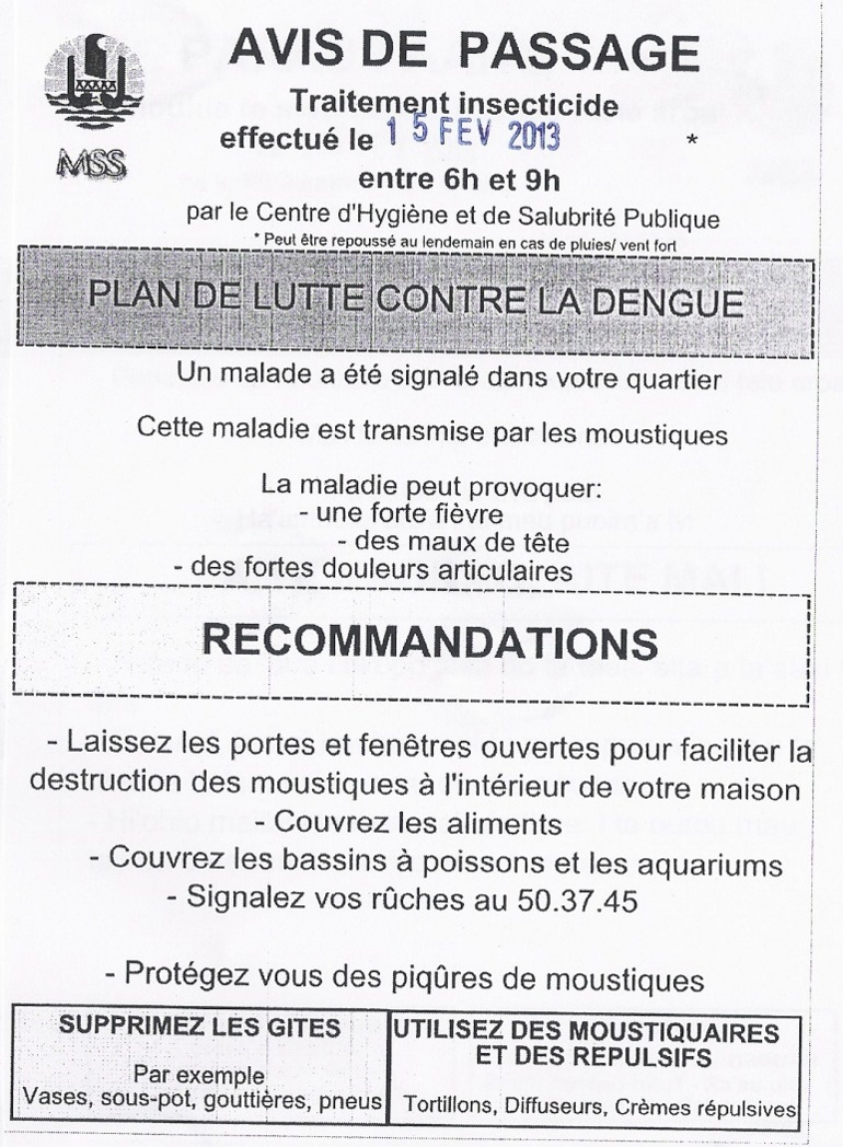 Dengue: le risque d'épidémie s'accroît