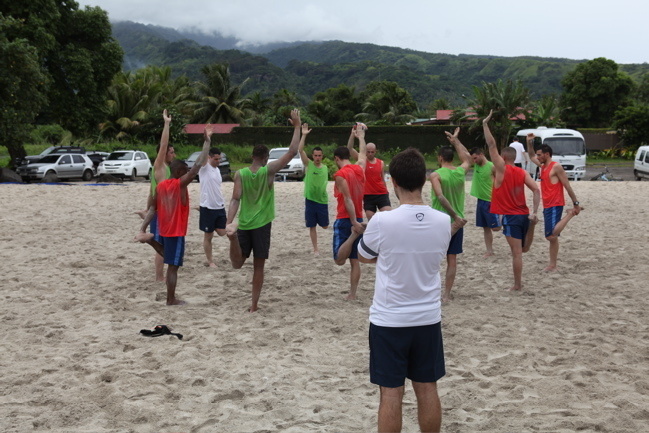 Beach soccer : Arrivée de l’équipe de France à Tahiti