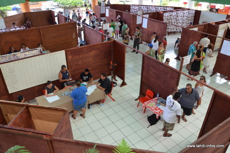 Mairie de Punaauia, lors du premier tour de l'élection présidentielle, le 21 avril 2012