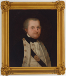 Un portrait de Philip Gidley King, premier colonisateur européen de l’île de Norfolk ; il deviendra plus tard gouverneur de la Nouvelle Galles du Sud.