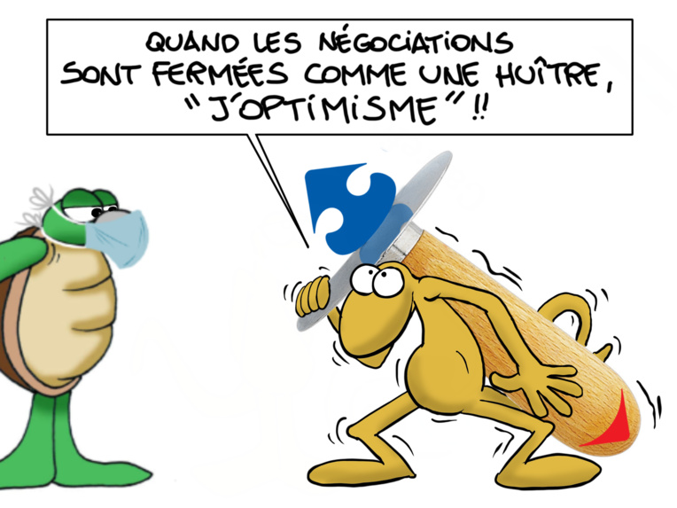 "Carrefour j'optimisme", par Munoz "Carrefour j'optimisme", par Munoz