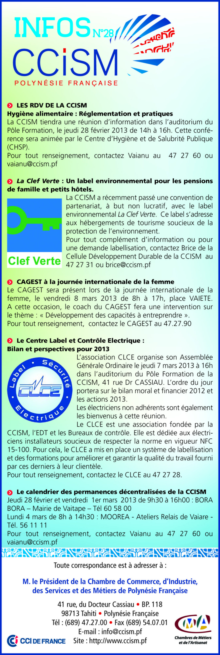 infos CCISM N°28 infos CCISM N°28