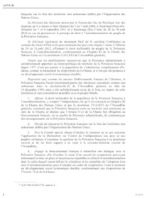 ONU : Le terme "réinscription" disparait du projet de résolution