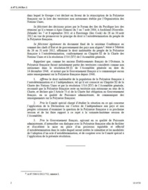 ONU : Le terme "réinscription" disparait du projet de résolution