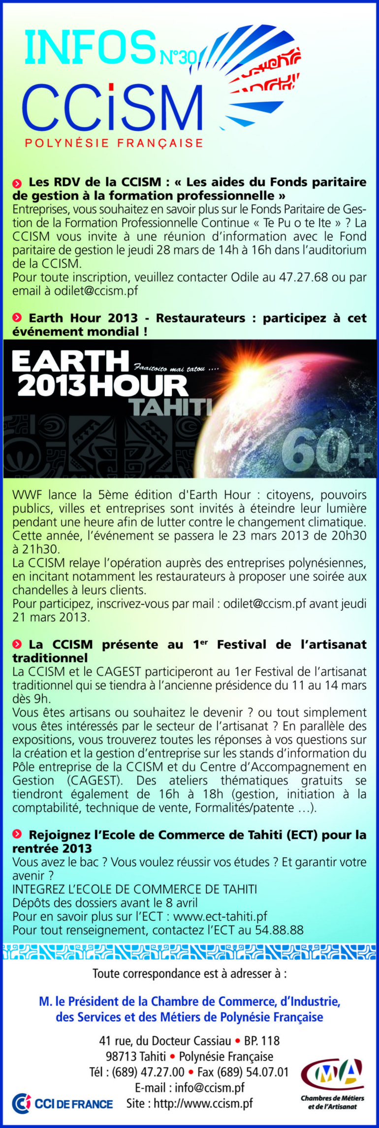 Infos CCISM N°30 Infos CCISM N°30