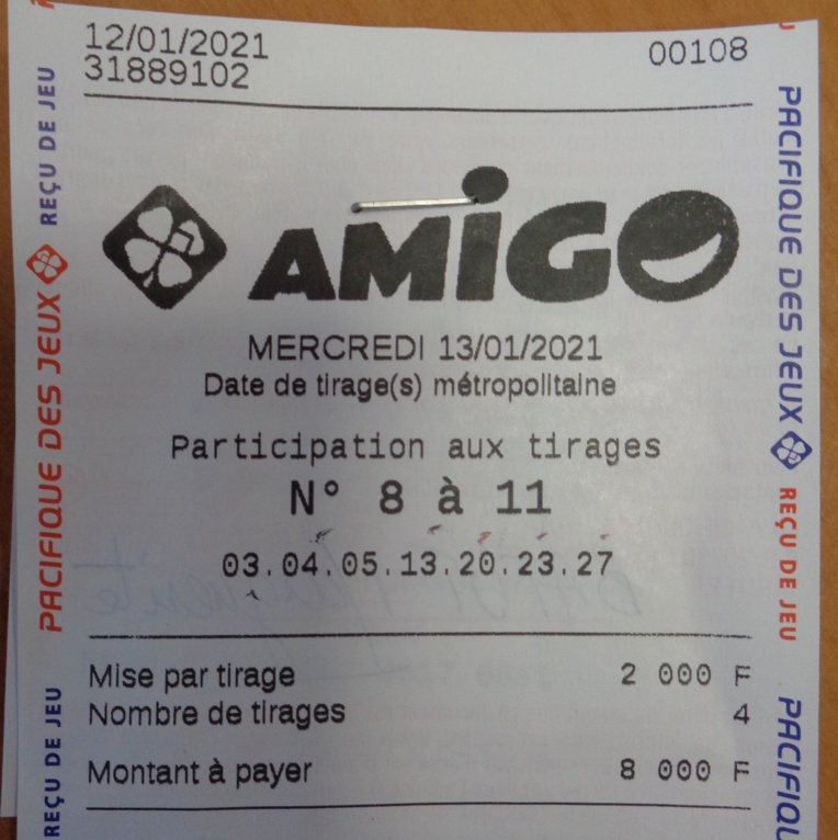 25 millions de Fcfp pour une jeune retraitée au jeu Amigo