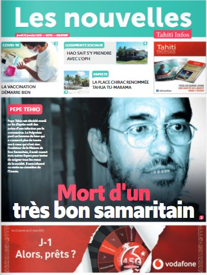 Cliquez sur la Une pour lire le journal Cliquez sur la Une pour lire le journal