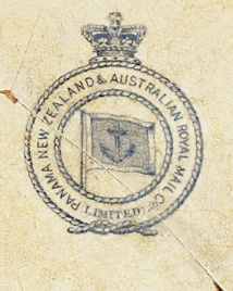 Le tampon de la “Panama, New Zealand & Australia Royal Mail Co.” Le tampon de la “Panama, New Zealand & Australia Royal Mail Co.”
