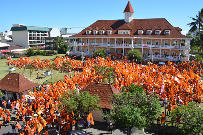 8 000 à 11 000 militants du Tahoeraa Huiraatira au cœur de Papeete