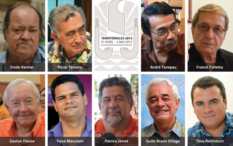 Le tirage au sort officiel a déterminé l'ordre des listes. Ci-dessus, les têtes de listes pour chacun des neuf formations politiques officiellement candidates au scrutin du 21 avril prochain.